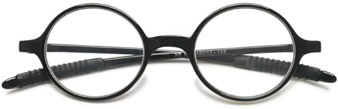 VEVESMUNDO Lesebrillen Damen Herren Retro Runde Kleine TR90 Flexibel Leicht Nerd Lesehilfe Sehhilfe Brillen