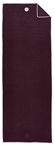 Yogitoes Manduka Yoga-Handtuch für Matte, rutschfest und schnelltrocknend für Hot Yoga mit Gummi-Unterseite Griffpunkte, 172 cm lang, dünn und leicht