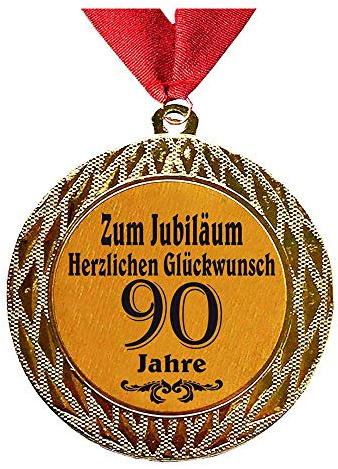 Larius Group Medaille Orden zum Jubiläum 90 Jahre Auszeichnung Ehrenorden zum Geburtstag Geschenk Jubilar Persönlichen Orden Wunschtext