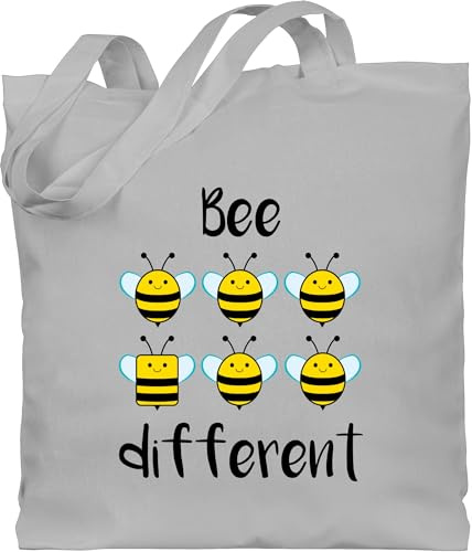 Shirtracer - Baumwolltasche - Sprüche Statement mit Spruch - Bee different - schwarz