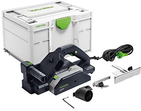 Festool Hobel HL 850 EB-Plus (mit Hobelkopf, Parallelanschlag, Falztiefenanschlag, Absaugadapter, Innensechskantschlüssel), im Systainer