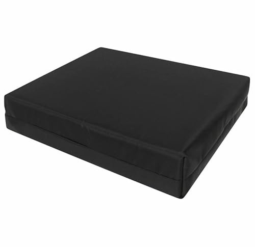 Memory-Schaumstoff-Sitzkissen Kissen für Rollstuhl, wasserdicht, 45,7 x 45,7 x 10,2 cm, Schwarz