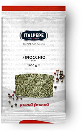 Italpepe, Semi di Finocchio, Sapore Fresco e Balsamico, Ideale per Valorizzare le Verdure Crude e Alla Griglia, Insalate e Carpacci, Senza Glutine, Confezione da 1 kg