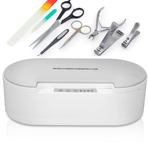 YUYTE UV Reinigungsbox, Professionelle Sterilisationsschale, Voice Broadcast Clean Sterilisator Box Aufbewahrungsorganisator für Nagel, Pinzette, Friseursalon