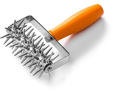 Forgast Rullo Tagliapasta, Rullo per Pasticceria, Rullo Bucasfoglia, Rotella Per Punzonatura, Rotolo 12 cm, Acciaio Inox, per Pasta, Impasti, Pizza, Torta, Biscotti, Pizza Pin Puncher