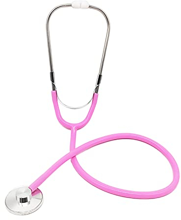 Stetoscopio Giocattolo per Bambini,Stetoscopio a Doppia Testa Simulato,Accessori per il Gioco di Ruolo del Dottore,Può Amplificare il Battito Cardiaco e i Suoni Respiratori Rosa Tokaneit