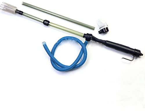 TopHomer Elektrische Aquarium Mulmsauger Batterie Aquarium Reiniger Siphon Staubsauger Kiesreiniger für Wasserwechsel Kies Schmutz Reinigung Werkzeuge, Blau