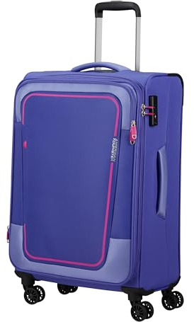 American Tourister Pulsonic - Spinner M, Erweiterbar Koffer, 68 cm, 64/74 L, Lila (Soft Lilac)