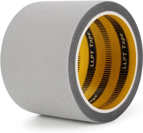LLPT Cinta Termoadhesiva para Dobladillos 76mm x 5m Gris Claro | Cinta para Planchar sin Coser Premium Adhesiva y Durader para Sofásvaqueros Chaquetas Pantalones Cortinas y Decoraciones DIY
