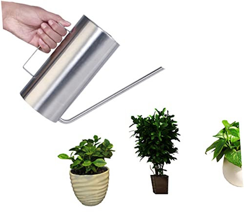 SUPVOX Stainless Steel Long Spout Watering Can for Indoor Outdoor Plants Garden Watering Tool