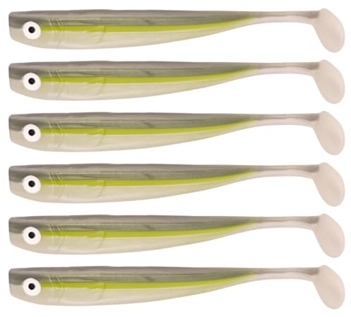 Zanderbait 12 cm bälte, fiskedrag, konstbete, gösdrag, softbait, gummifisk, gummibete, leveransomfattning 6 stycken.