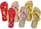 NARAMAKI® 3 Paia di Infradito con Elenfantino Tre Colori Rosso/Rosa/Verde - Infradito Mare e Piscina (TRIS COLORI, Sistema Taglie Calzature EU, Adolescente, Numero, Media, 34)