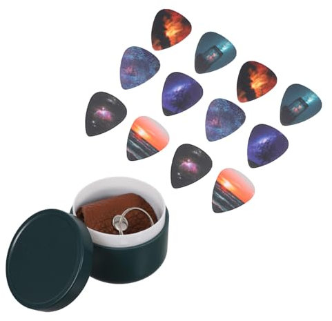 Hoement 1satz Plectrum Aufbewahrungsbox Für Gitarren Mittelgroße Plektren Mit Eisenbox Plectrumhülle Für Musiker Und Gitarristen Praktisch Und