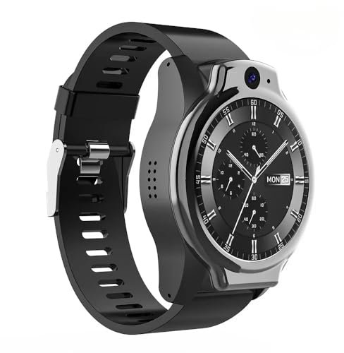 CraftNestUK 4G LTE GPS Android SIM IP68 Water Resistant S10 Smartwatch for Swimming Snorkeling Dual Camera Memory 1600mAh Battery Smart Watch (Black RAM3G ROM32G)