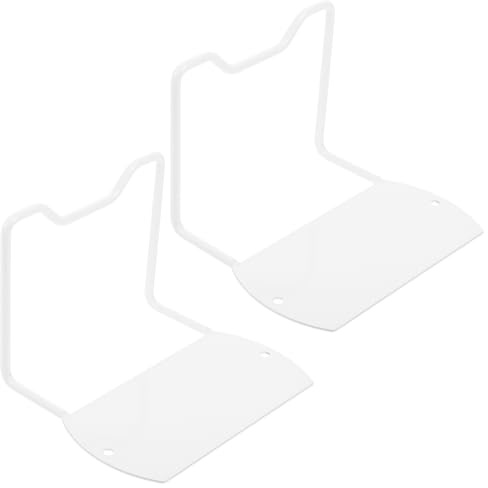 DECHOUS 4 Stück Anti-Rutsch-Matratzenhalter Metall-Matratzenhalter ohne Bohren - Weißer Eisen-Gleitstopper Gripper für Federbettrahmen (10 cm hoch)