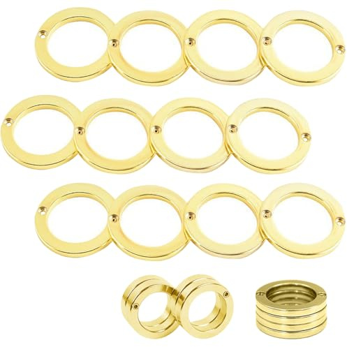 CWENDANER Fidget Ring für Erwachsene, 4 Finger-Spielzeug (3er Pack)|Spielzeugs zum Stressabbau | Kompaktes Zappelspielzeug für Outdoor, Büro & Reise | Sensorisches Spielzeug (Gold)