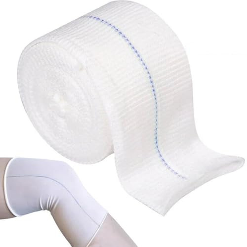 FiTspi Bandage de soutien tubulaire élastique lavable dans les 2 sens pour emballage humide et sec, bandages extensibles réutilisables pour poignet, bras, jambe, genou et soutien musculaire (7,5 cm x