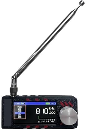 Radio De Banda Completa ATS MINI SI4732, Receptor Bolsillo FM AM MW SW SSB, Con Amplificador Auriculares Hi-Z Cobertura más amplia(With Tie rod antenna)