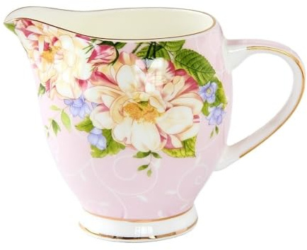 Såsskål Keramisk mjölkkanna med handtag och dropppip Kafferedskap for hemmet Multifunktionell såskanna Såsskål Såskanna(Pink)