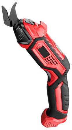 Jiawu Forbici Elettriche per Tessuti Alta velocità Efficiente per Tagliare Tappeti in Pelle Taglierina a Batteria per la Produzione di Abbigliamento Decorazione Domestica Materiale ABS Rosso 10,63