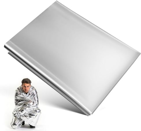 GALPADA Pellicola Riflettente Multifunzione per Piante da Giardino 160x210 Cm, Film di Emergenza Argentato Tagliabile, Coperta Termica per Serra e Isolamento Esterno