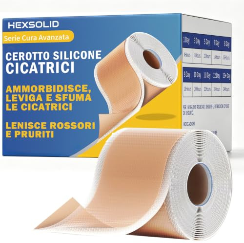 Aggiornato Cerotti Silicone Cicatrici Silicone Scar Sheets Qualità | Riutilizzabile,Ultra-sottile,Impermeabile per il Recupero di Cicatrici da Cesareo, Chirurgiche e Cheloidi,4cm*3m
