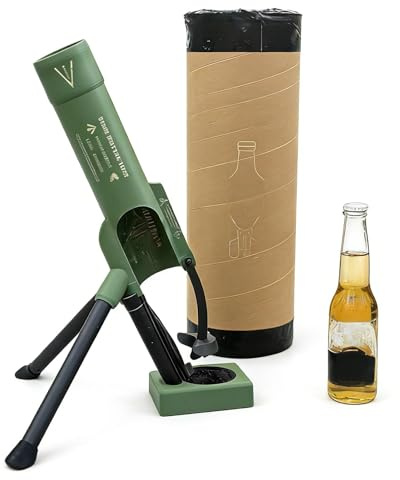 Bierflaschen-Mörser-Flaschenöffner 51 mm – lustiger taktischer Flaschenöffner ohne Beschädigung, freihändig bedienbar für Bier & Limo, ideal für Party, Grillen, Hausbar – Green