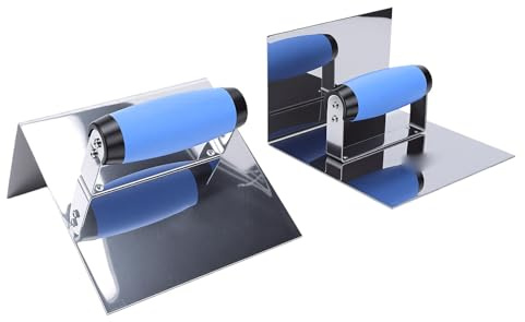 Depisuta Set di 2 Attrezzi per Angoli in Cartongesso, Coltello per Angoli Interni Ed Esterni, Cazzuola Angolare in Acciaio Inossidabile, Attrezzo per la Finitura del Calcestruzzo per