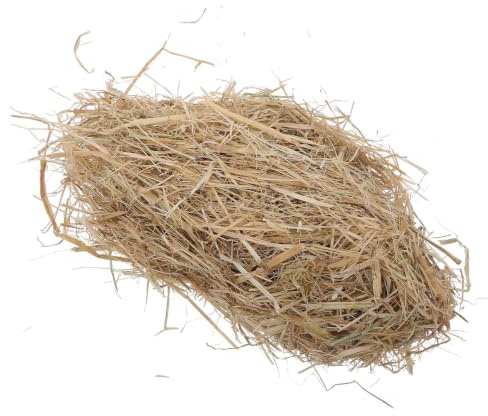 BESTYASH Paja Natural para Lecho de Animales Pequeños, Soporte para Nidos, Liviana y Cómoda, Adecuado para Conejos y Gallinas en Casa o Jardín, Paquete de 500g