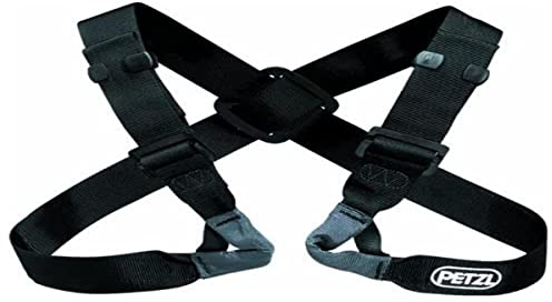 PETZL Erwachsene Brustgurt Voltige, Schwarz, Uni, C60