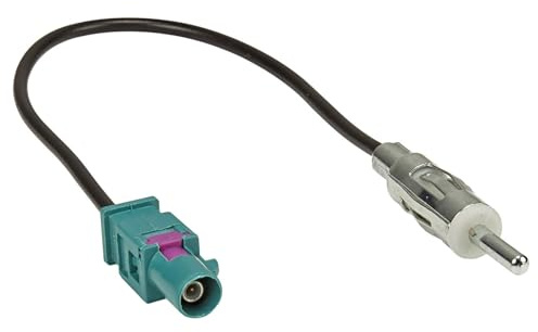 tomzz Audio 1500-032 Fakra (M) Antennenadapter Stecker auf DIN (M) Stecker kompatibel mit Audi BMW Citroen Dacia FIAT Ford Opel Mercedes Peugeot Renault Seat Skoda VW