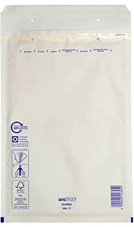 100 x Luftpolsterversandtaschen Weiss - Gr. F / 6 [ 240 x 350 mm ] Luftpolstertaschen Versandtaschen Umschläge