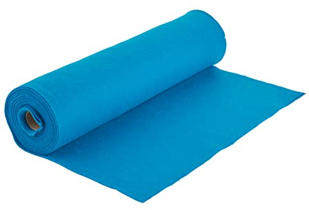 VBS Bastelfilz 45 x 500 cm Filzstoff 1.5 mm stark 100 Terylen ideal für kreative Projekte und Handarbeiten Türkis