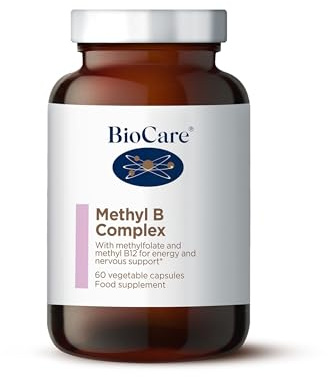 BioCare Methyl B Complex - High Potency Active B Vitamins with Methylfolate and Methyl B12 for Energy, Cognitive and Hormonal Support - 60 Capsules