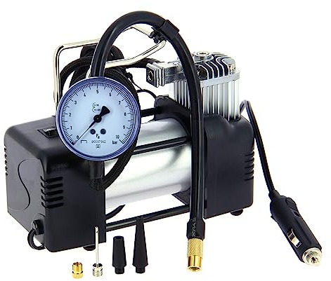 PRECISION STEEL 211407 Compresseur 12V Homologué 7 Bars – Gonfleur Pneus Voiture, Moto, Vélo – 29 L/Min