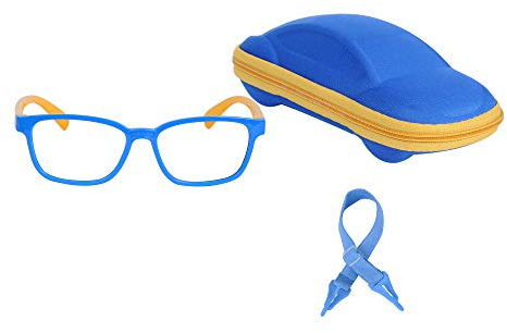 JoXiGo Lunettes Ordinateur Anti Lumière Bleue Enfant Bébé Garçon et Fille (3-7ans) + Cordons à lunettes + Étui à Lunettes