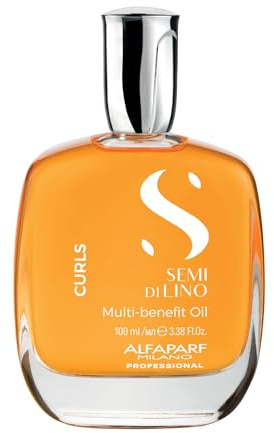 Alfaparf Milano Semi di Lino Curls Nourishing Hair Oil for Wavy and Curly Hair- Lightweight Multi-Benefit Serum - Reduces Frizz - Adds Shine and Hydration - Humidity and Heat Protection - 3.38 fl. oz.