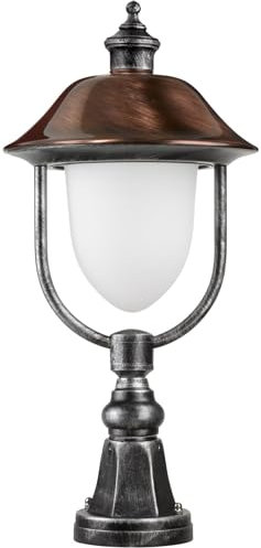 Unbekannt LCD Standleuchte, E27, 100 Watt, schwarz-Silber-Kupfer (1157)