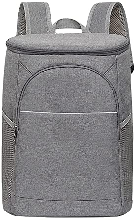 APKEY Doppeldecker weicher Kühlrucksack mit hartem Innenfutter, Wärmedämmtasche Oxford wasserdichte Lunchbox Isoliertasche Leichter Rucksack für Camping BBQ Familie Outdoor-Aktivitäten