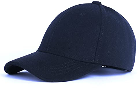 Zylioo M/L/XL/XXL vinter baseballkeps hattar stora huvuden, stor ull fleece löpning utomhuskeps, överdimensionerade varma sporthattar, Marinblå – strukturerad, XXL