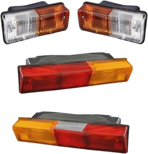 APSMOTIV Kit de luces traseras e intermitentes de 12 V para tractores - Compatible con IHC, Fiat, Landini y Massey Ferguson - Juego de iluminación agrícola de alta resistencia