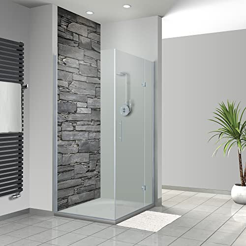 WANDFREUDE individuelle Duschrückwand Aluverbundplatte auf Maß (1 Stück - Grauer Schiefer - Premium Matt Lack) – Dusche Wandverkleidung Duschwandverkleidung Duschrückwände