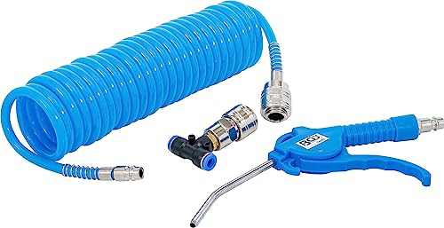 BGS Pistola di scarico ad aria compressa – con tubo a spirale e connettore T 74253