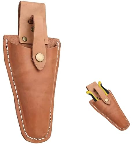 Gartenschere Lederholster,Ledertasche für Gartenschere,Garten Gartenschere Scheide,Leder Baumschere Scheide, Lederscheide Werkzeugholster für Abscheren Messer Zangen Werkzeug Messer Aufbewahrung