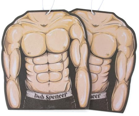 2x lustiger Marky Waschbrettbauch Auto Duftbaum | Sexy Männer Body Duft fürs Auto | Stripper New Kids Lufterfrischer Autoduft Duftspender