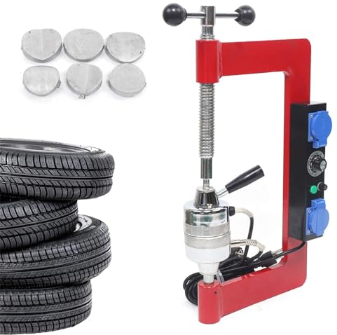 ZUMAHA Auto-Reifen-Vulkanisierer, Reifen-Vulkanisiermaschine, Reifen-Reparatur-Werkzeug-Set Mit 6 Formen, Mit Timing-Konstanttemperatur-Hochleistungs-Reifen-Reparatur-Werkzeug FüR Pkw Und LKW