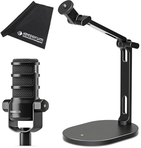Rode Podmic - Microfono XLR USB + treppiede da scrivania DS-2 + panno keepdrum