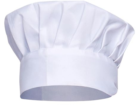 KRYMSON 1 Stück Kochmütze, Bäckermütze, Kochmütze, Verstellbare Kochmütze, ölrauchdichte Mütze, Kochkleidung Unisex, Wiederverwendbare Kochmütze Für Heimküche, Gourmet-Restaurant (Weiß)