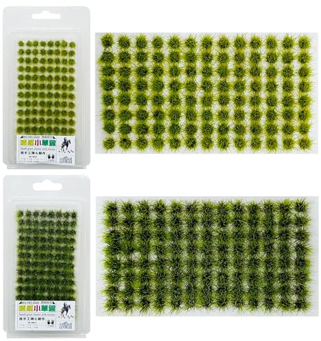 Attuslla 208 PCS Herbe Artificielle Modèle Herbe Modelisme Modèle Arbres Gazon Lichen pour Feuillage pour Le Chemin de Fer de Paysage de Train