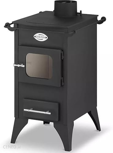 Wood Burning Stove Log Burner Fireplace With Hot Plate - Zvezda Retro - 6 Kw